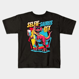 Selfie Saurus Rex | Funny t-shirt Kids T-Shirt